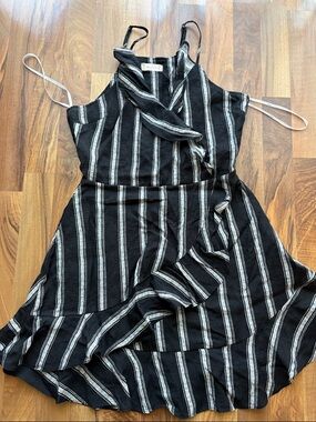 Altar’d State Woman’s Size L Striped Black and White Dress